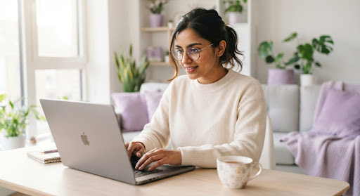 Student studying